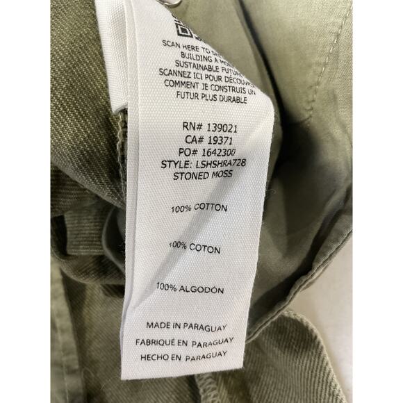 Frame 'Le' Green Super High Waist Denim Shorts Size 27 - Picture 5 of 5